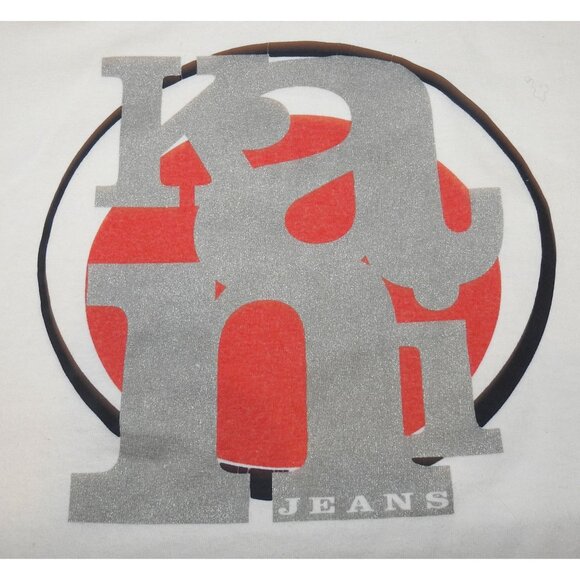 Karl Kani Jeans T-Shirt Mens XXL Signature Streetwear Hip Hop Urban Made in USA - Picture 2 of 7